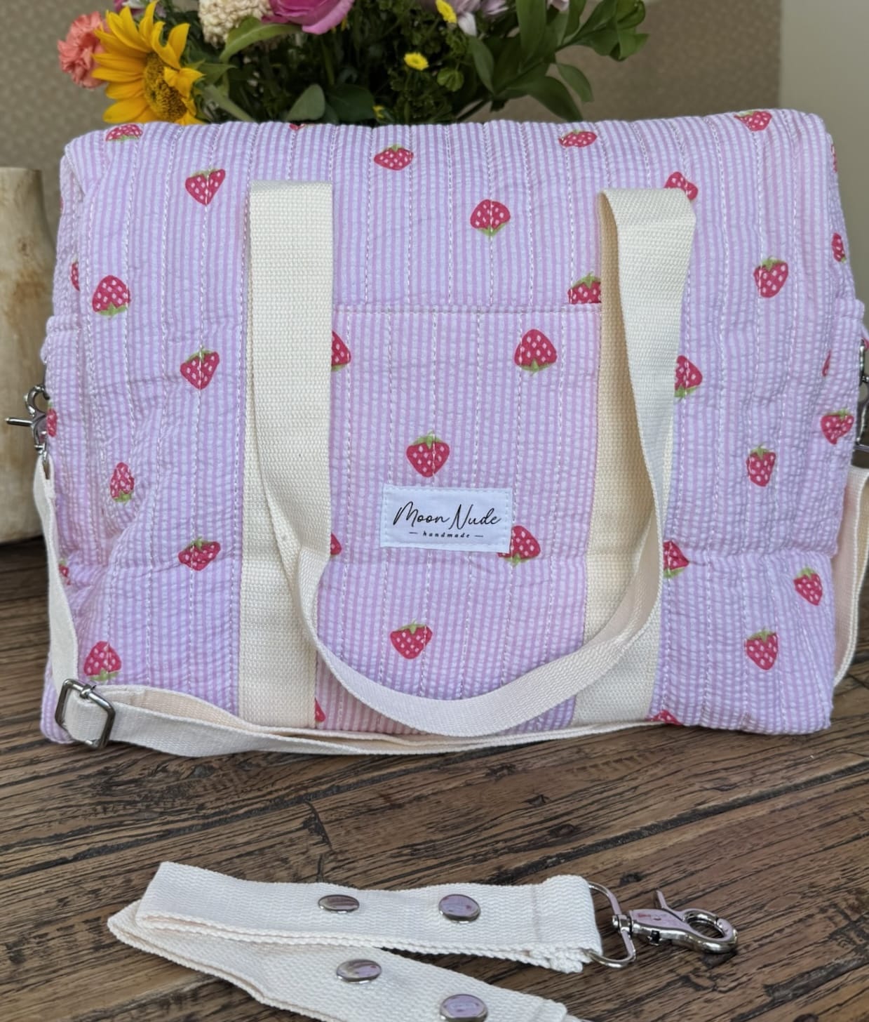 Moon Nude Strawberry Diaper Bag