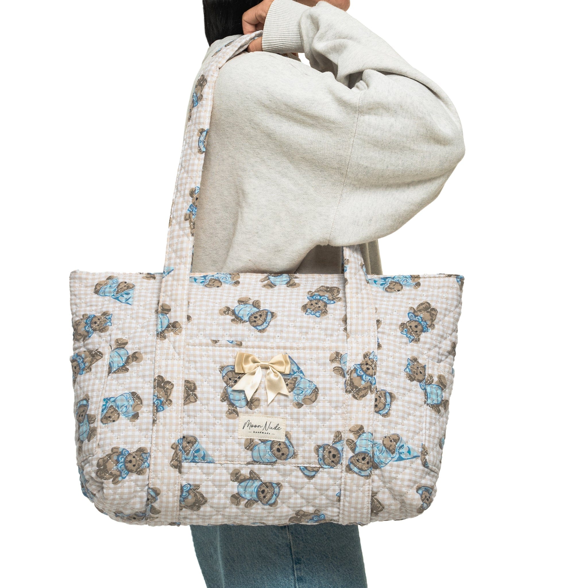 Moon Nude Cuddles Tote Bag Zipper